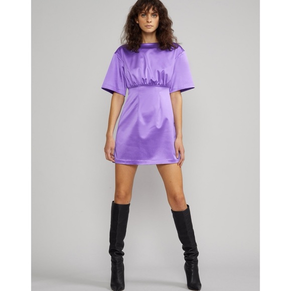 Cynthia Rowley Dresses & Skirts - CYNTHIA ROWLEY Rush Satin Ultraviolet Mini Dress 4
